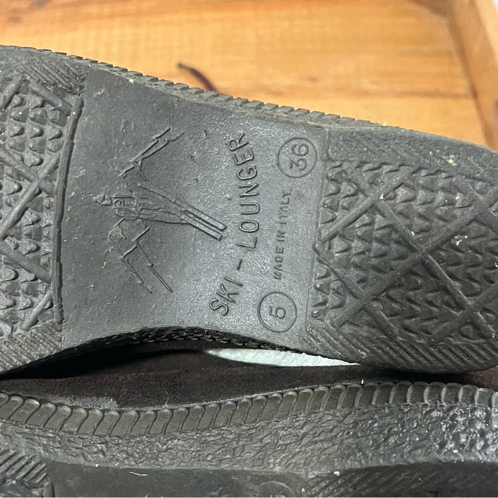 Vintage ski lounger calf hair snow boots 5 / 36